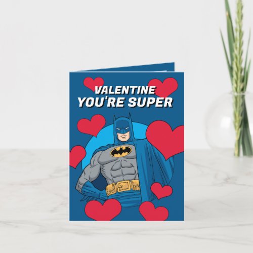 Batman Hearts  Happy Valentines Day Note Card