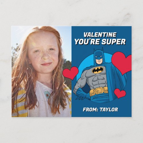 Batman Hearts  Happy Valentines Day Postcard
