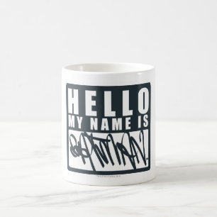Batman Hello My Name is Batman Logo Coffee Mug