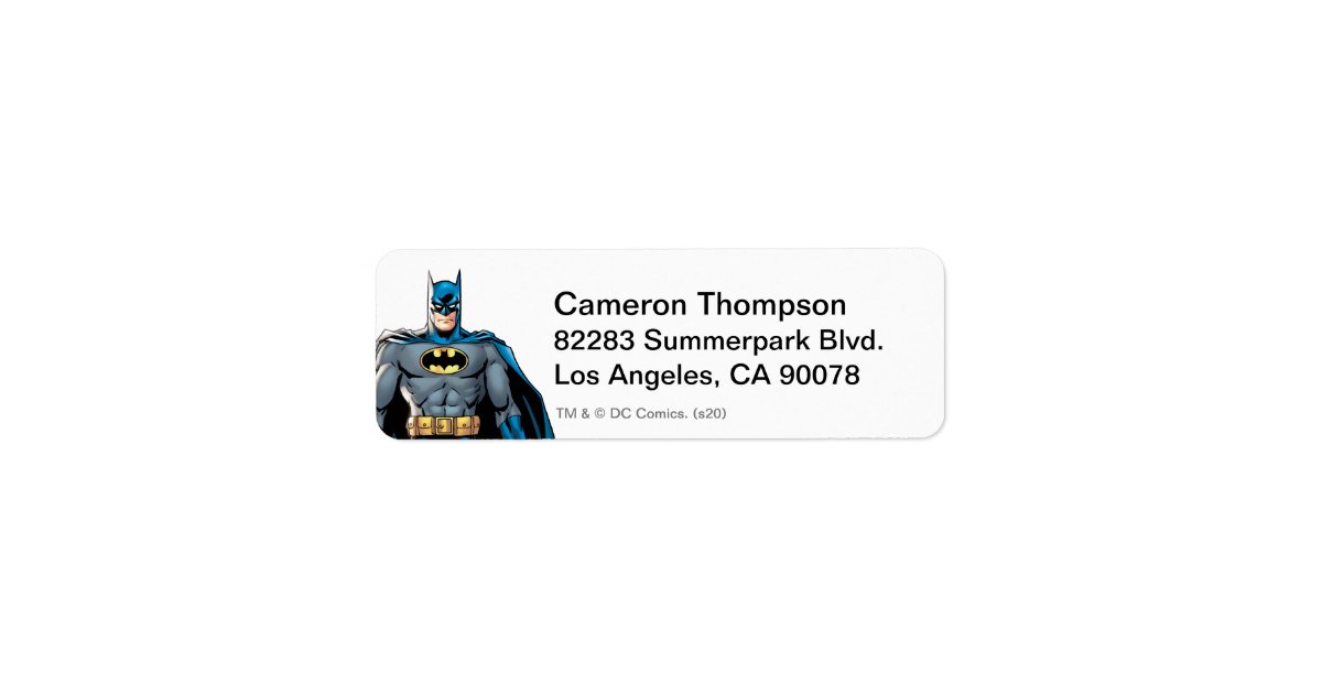 Batman Heroic Stance Label | Zazzle