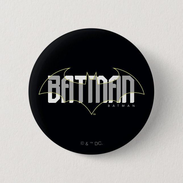Batman Hi-Tech Name Graphic Button (Front)