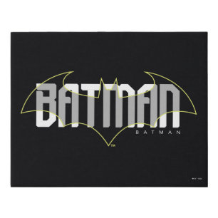 Batman Hi-Tech Name Graphic Faux Canvas Print