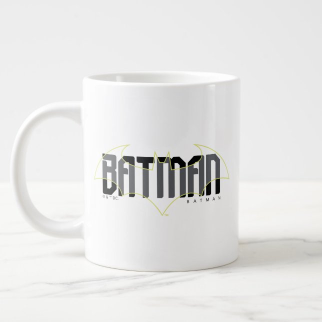 Batman Hi-Tech Name Graphic Giant Coffee Mug (Left)