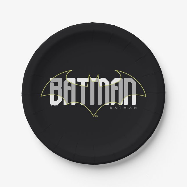 Batman Hi-Tech Name Graphic Paper Plates (Front)