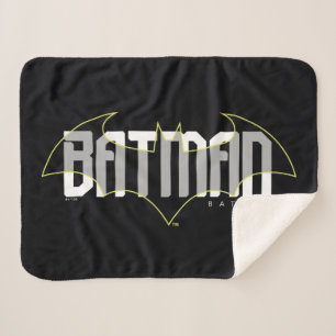 Batman Hi-Tech Name Graphic Sherpa Blanket