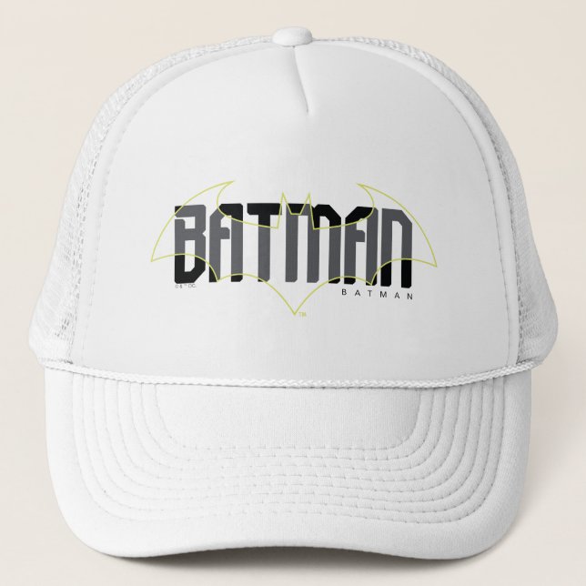 Batman Hi-Tech Name Graphic Trucker Hat (Front)