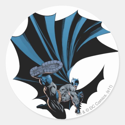 Batman high kick classic round sticker