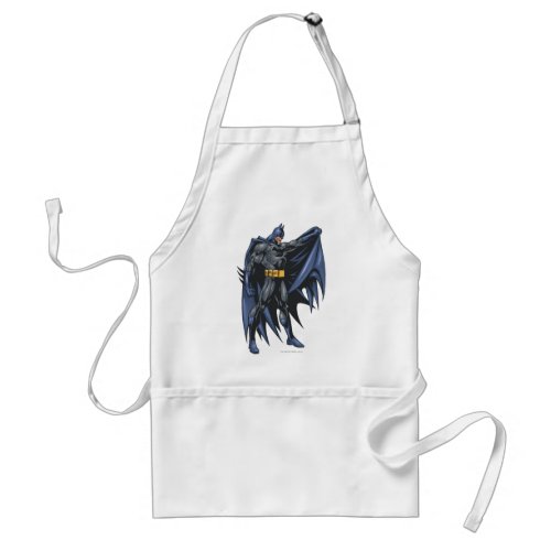 Batman holds cape _ side adult apron