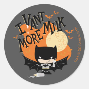Batman I Vant More Milk Classic Round Sticker