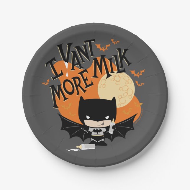 Batman | I Vant More Milk Paper Plates (Front)