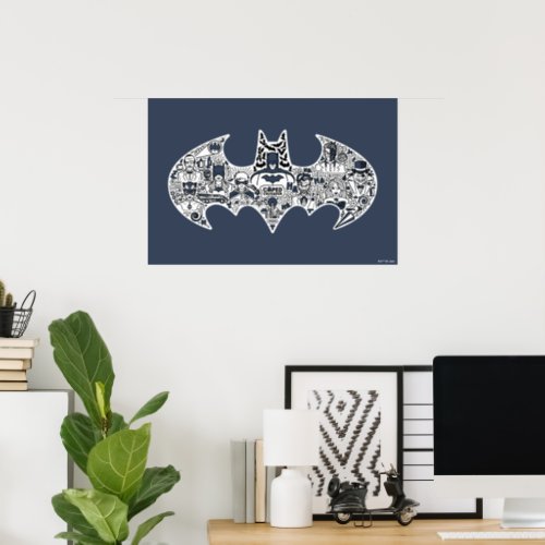 Batman Icon Doodle Art Poster