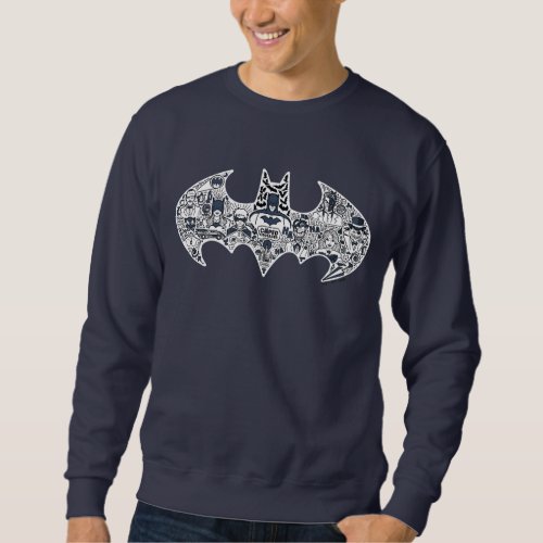 Batman Icon Doodle Art Sweatshirt