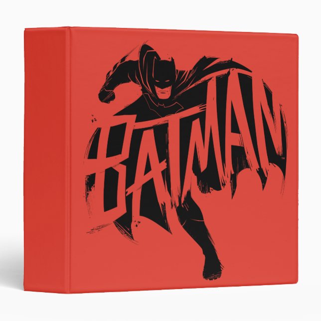 Batman Ink Brush Name 3 Ring Binder (Front/Spine)