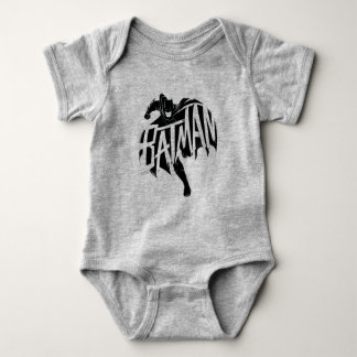 Batman Ink Brush Name Baby Bodysuit