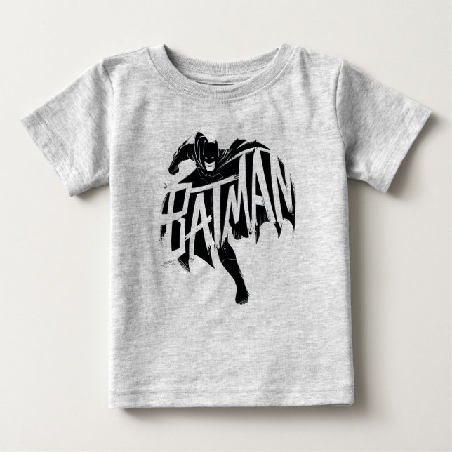 Batman Ink Brush Name Baby T-Shirt (Front)