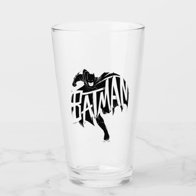 Batman Ink Brush Name Glass (Front)