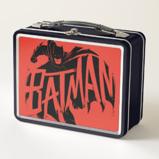 Batman Ink Brush Name Metal Lunch Box