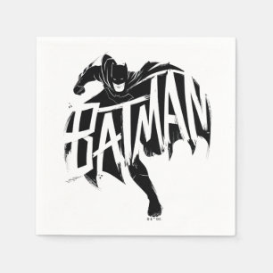 Batman Ink Brush Name Napkins