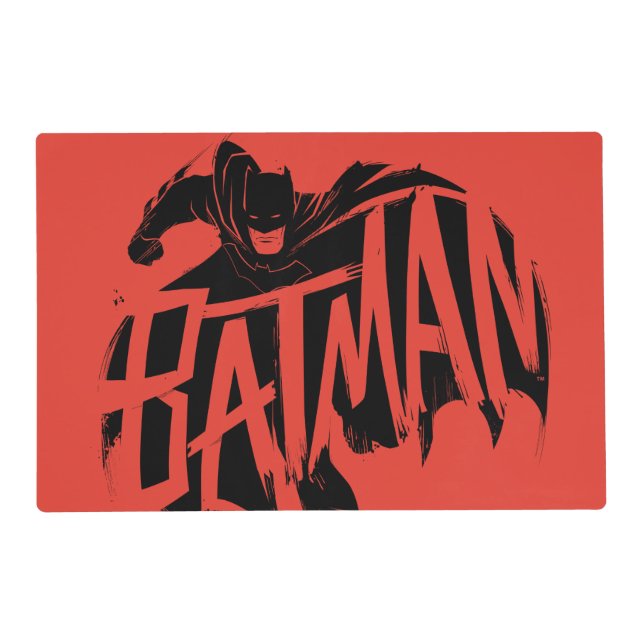 Batman Ink Brush Name Placemat (Front)