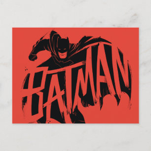 Batman Ink Brush Name Postcard