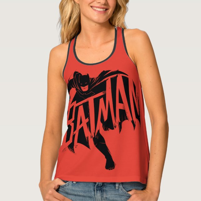 Batman Ink Brush Name Tank Top (Front)