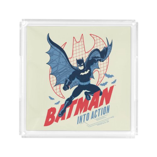 Batman Into Action Acrylic Tray