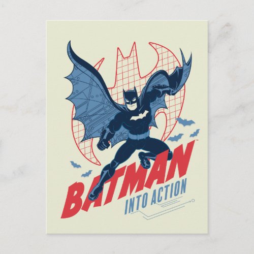 Batman Into Action Postcard