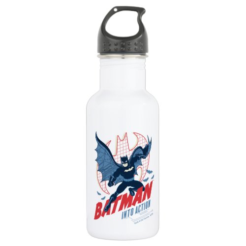 Batman Into Action Stainless Steel Water Bottle