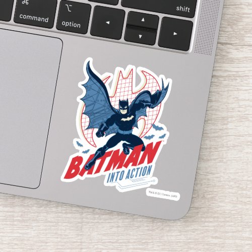 Batman Into Action Sticker