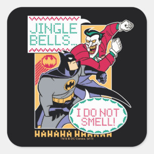 Batman Jingle Bells, I Do Not Smell! Square Sticker
