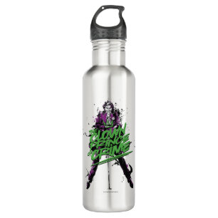 Batman   Joker Clown Prince Of Crime Ink Art Stainless Steel Water Bottle