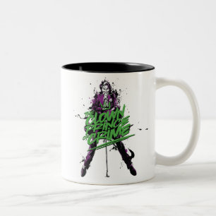 Batman Joker Clown Prince Of Crime Ink Art Two-Tone Coffee Mug