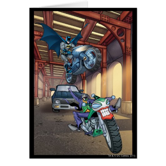 Batman & Joker - Riding Motorcycles Cards (Front)