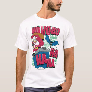Batman Joker Santa Claus Climbing Out Chimney T-Shirt