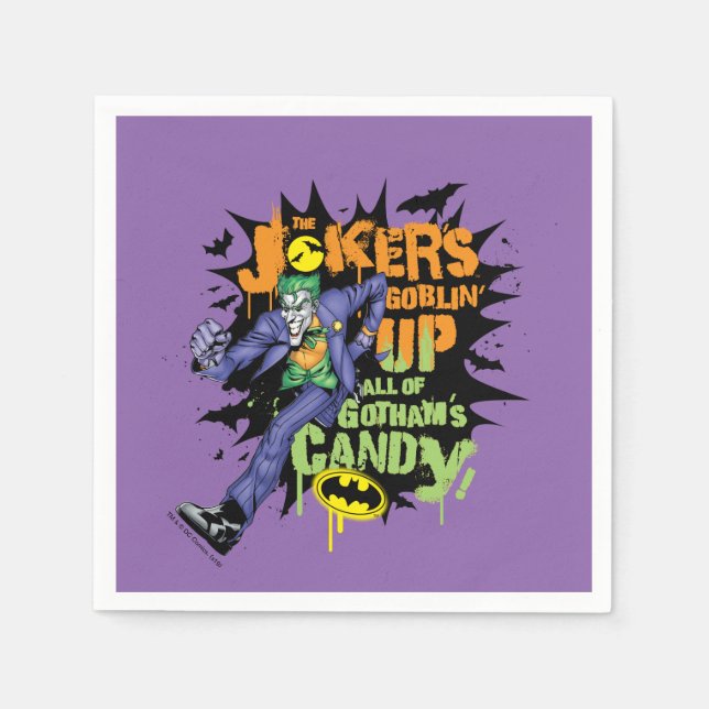 Batman | Joker's Goblin' Up All of Gotham's Candy Napkins (Front)