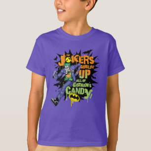 Batman   Joker's Goblin' Up All of Gotham's Candy T-Shirt
