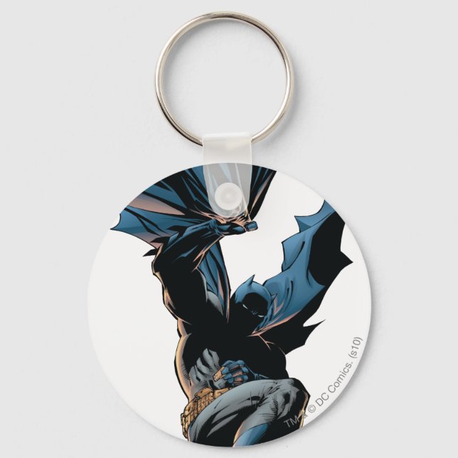 Batman Jumping Down Action Shot Keychain (Front)