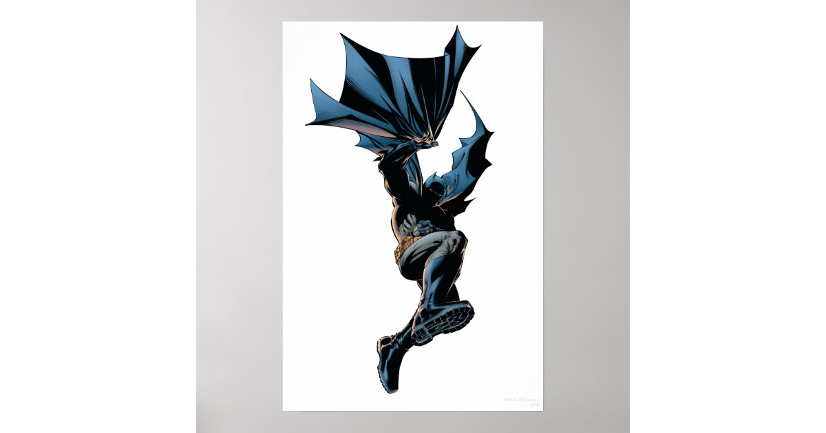 Batman Jumping Down Action Shot Poster | Zazzle