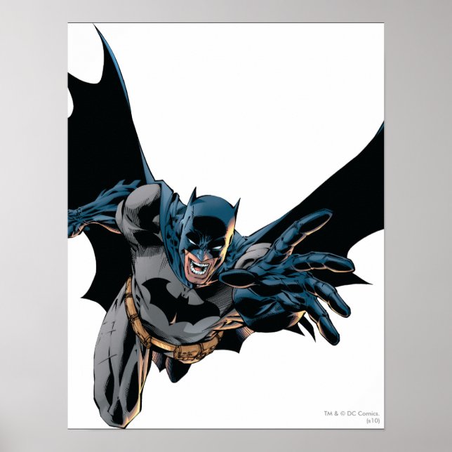 Batman Jumping Forward, Yell Poster | Zazzle