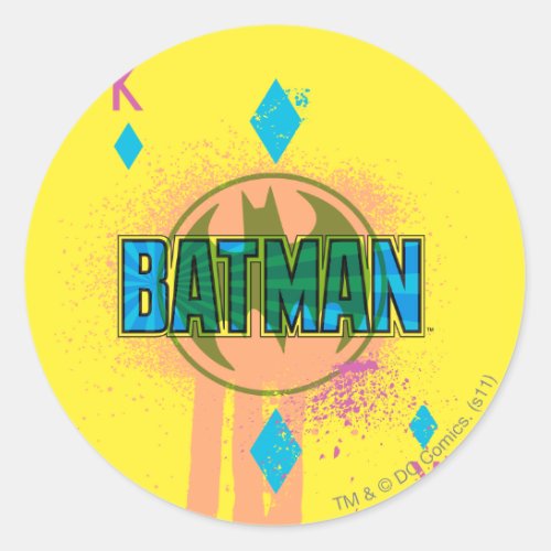 Batman King of Diamonds Classic Round Sticker