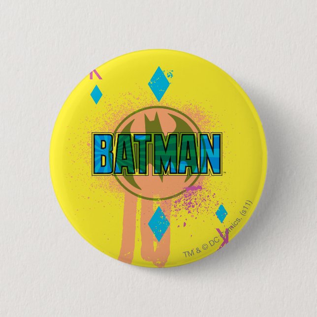Batman King of Diamonds Pinback Button (Front)
