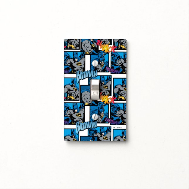 Batman Knight FX - 30A Thwack/Fwooshh Pattern Light Switch Cover (In Situ)