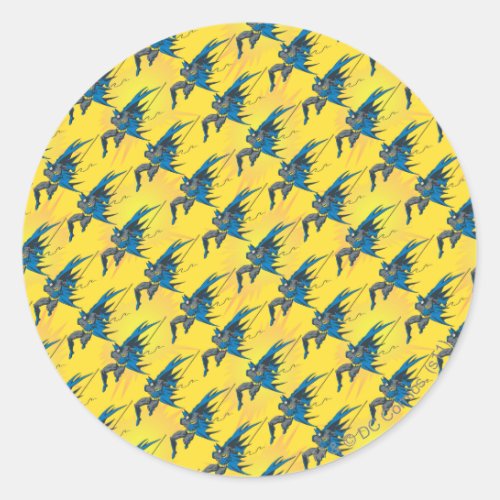 Batman Knight FX _ 31B Swinging Batman pattern Classic Round Sticker