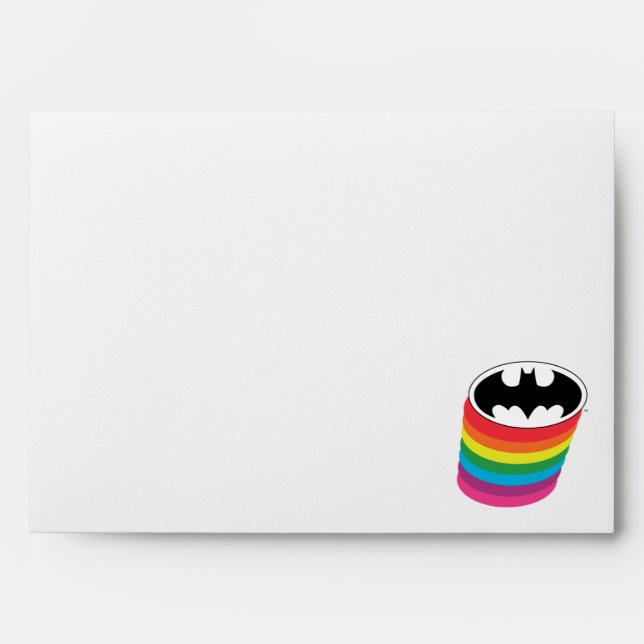 Batman Layered Rainbow Logo Envelope (Front)