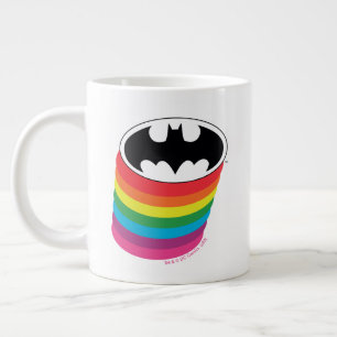 Batman Layered Rainbow Logo Giant Coffee Mug