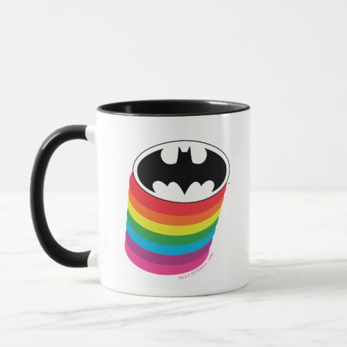 Batman Layered Rainbow Logo Mug