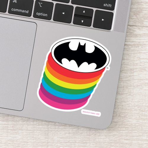 Batman Layered Rainbow Logo Sticker