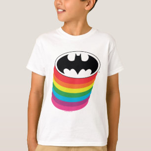Batman Layered Rainbow Logo T-Shirt