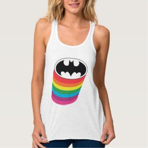 Batman Layered Rainbow Logo Tank Top