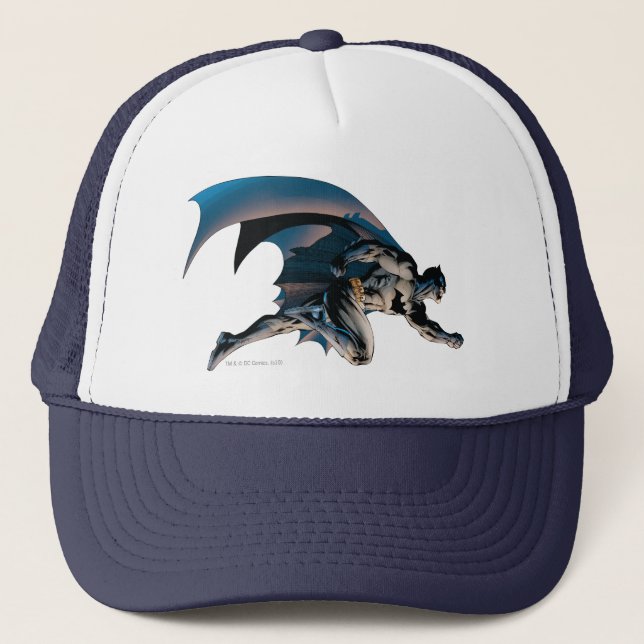 Batman Leaping Side View Trucker Hat (Front)